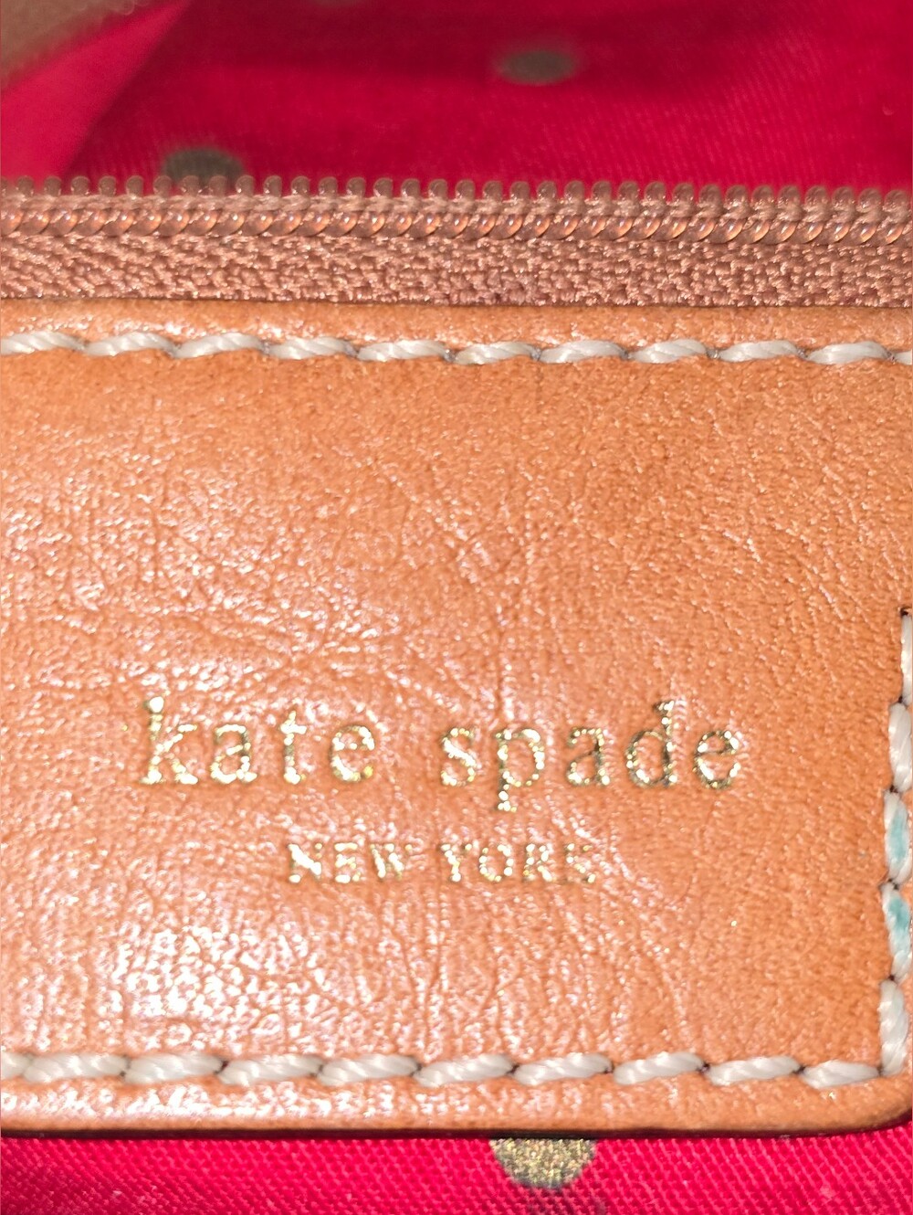 Kate Spade Vintage Small Dual Strips Canvas Signature Logo Shoulder Bag. EUC - Picture 12 of 15
